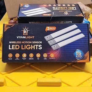 VYANLIGHT Wireless LED Cabinet Light - Motion Sensor, Rechargeable W/ Bonus USB